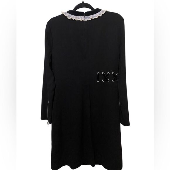 NWT Marc by Marc Jacobs SZ 8 Irving Tie Dress Velvet Chiffon Trim Whimsical Goth - Picture 9 of 16